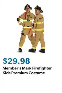 Sam's Club Member's Mark Firefighter Kids Premium Costume offer