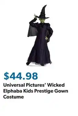 Sam's Club Universal Pictures' Wicked Elphaba Kids Prestige Gown Costume offer