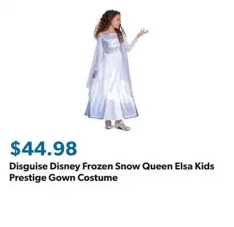 Sam's Club Disguise Disney Frozen Snow Queen Elsa Kids Prestige Gown Costume offer