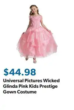 Sam's Club Universal Pictures Wicked Glinda Pink Kids Prestige Gown Costume offer