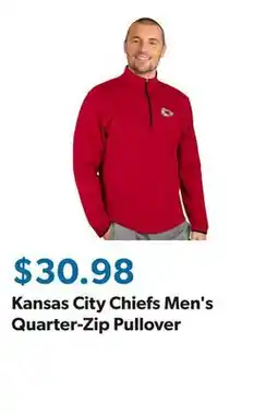 Sam's Club Kansas City Chiefs Men's Quarter-Zip Pullover offer