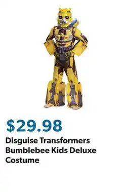Sam's Club Disguise Transformers Bumblebee Kids Deluxe Costume offer