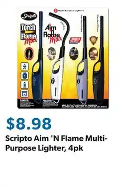 Sam's Club Scripto Aim 'N Flame Multi-Purpose Lighter, 4pk offer