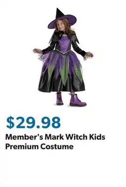 Sam's Club Member's Mark Witch Kids Premium Costume offer