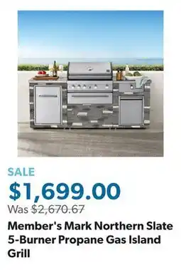 Sam's Club Member's Mark Northern Slate 5-Burner Propane Gas Island Grill offer