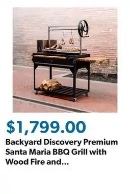 Sam's Club Backyard Discovery Premium Santa Maria BBQ Grill with Wood Fire and Charcoal Grill offer