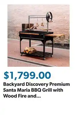 Sam's Club Backyard Discovery Premium Santa Maria BBQ Grill with Wood Fire and Charcoal Grill offer