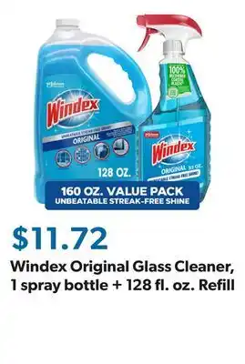 Sam's Club Windex Original Glass Cleaner, 1 spray bottle + 128 fl. oz. Refill offer