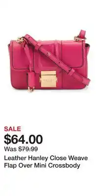 TJ Maxx Leather Hanley Close Weave Flap Over Mini Crossbody offer