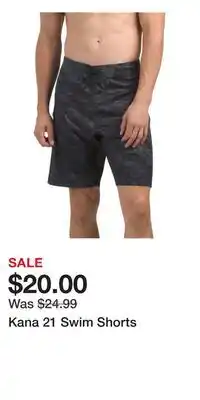 TJ Maxx Kana 21 Swim Shorts offer
