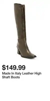 TJ Maxx Made In Italy Leather High Shaft Boots offer