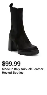 TJ Maxx Made In Italy Nubuck Leather Heeled Booties offer