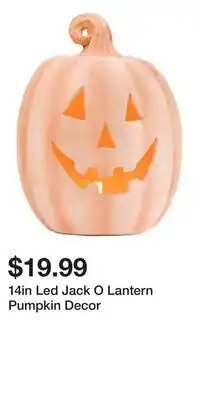 TJ Maxx 14in Led Jack O Lantern Pumpkin Decor offer