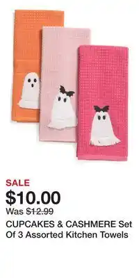 TJ Maxx CUPCAKES & CASHMERE Set Of 3 Assorted Kitchen Towels offer