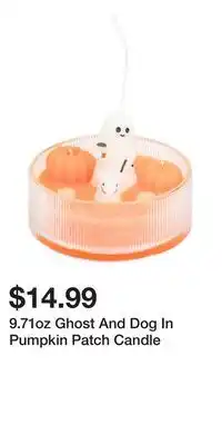 TJ Maxx 9.71oz Ghost And Dog In Pumpkin Patch Candle offer