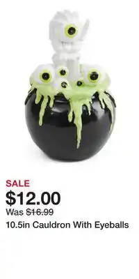 TJ Maxx 10.5in Cauldron With Eyeballs offer