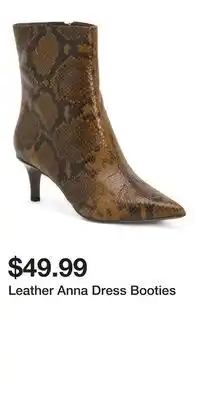 TJ Maxx Leather Anna Dress Booties offer
