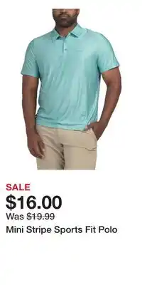 TJ Maxx Mini Stripe Sports Fit Polo offer