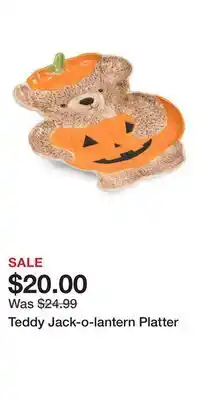 TJ Maxx Teddy Jack-o-lantern Platter offer