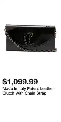 TJ Maxx Made In Italy Patent Leather Clutch With Chain Strap offer