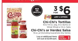 ShopRite Chi-Chi's Tortillas or Chi-Chi's or Herdez Salsa offer
