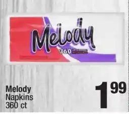 Super King Markets Melody Napkins offer