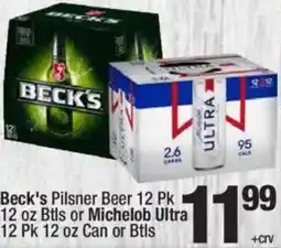 Super King Markets Beck's pilsner beer or michelob ultra can offer