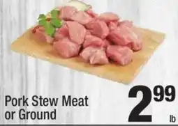 Super King Markets Pork Stew Meat or Ground offer
