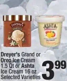 Super King Markets Dreyer's grand or oreo ice cream or ashta ice cream offer