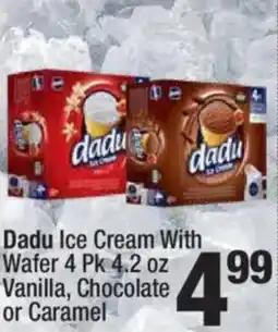 Super King Markets Dadu ice cream with wafer vanilla, chocolate or caramel offer