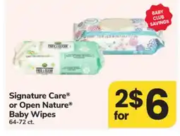 ACME Signature Care or Open Nature Baby Wipes offer