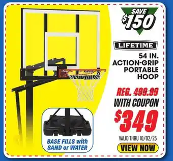 Big 5 Lifetime 54 Action Grip Portable Hoop offer