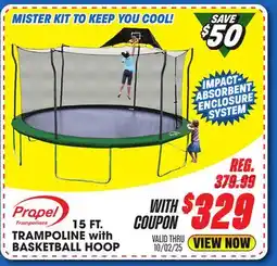 Big 5 Propel 15' Trampoline with Basketball Hoop offer