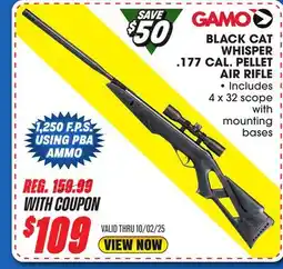 Big 5 Gamo Black Cat Whisper .177 Cal. Air Rifle offer