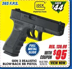 Big 5 Umarex Glock 17 Gen 3 Realistic Blow-Back BB Pistol offer