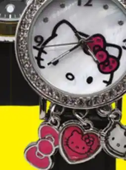 Big 5 HELLO KITTY Silver Crystal Bezel Charm Watch offer
