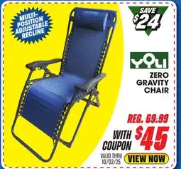 Big 5 Yoli Zero Gravity Chair offer