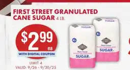 Smart & Final FIRST STREET GRANULATED CANE SUGAR offer