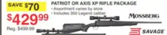 Dunham's Sports PATRIOT OR AXIS XP RIFLE PACKAGE offer