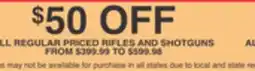 Dunham's Sports ALL REGULAR PRICED RIFLES AND SHOTGUNS offer