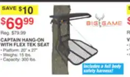 Dunham's Sports CAPTAIN HANG-ON WITH FLEX TEK SEAT offer