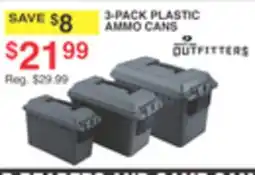 Dunham's Sports 3-PACK PLASTIC AMMO CANS offer