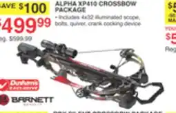 Dunham's Sports ALPHA XP410 CROSSBOW PACKAGE offer