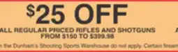Dunham's Sports RIFLES AND SHOTGUNS offer