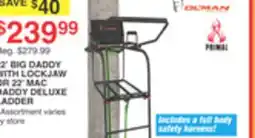 Dunham's Sports 22' BIG DADDY WITH LOCKJAW OR 22' MAC DADDY DELUXE LADDER offer
