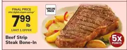 Safeway Beef Strip Steak Bone-In offer