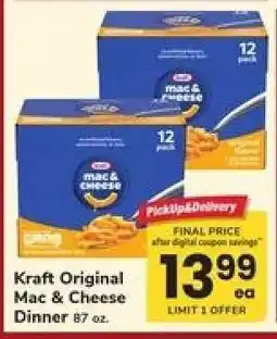 Safeway Kraft Original Mac & Cheese Dinner offer