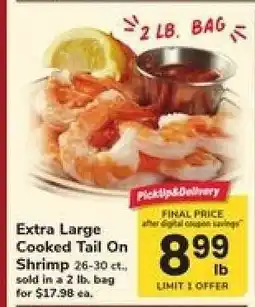 Safeway Extra Large Cooked Tail On Shrimp offer