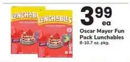 Safeway Oscar Mayer Fun Pack Lunchables offer