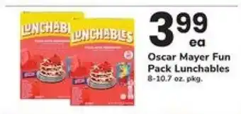 Safeway Oscar Mayer Fun Pack Lunchables offer